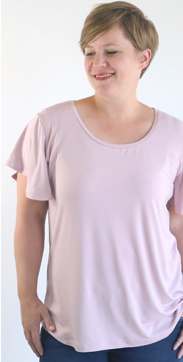 Fabulous Flutter Sleeve Tee Tutorial | AllFreeSewing.com