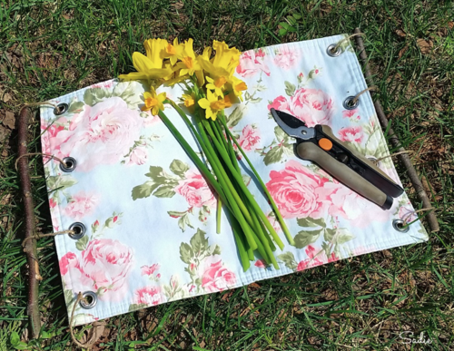 Upcycled Placemat Flower Holder