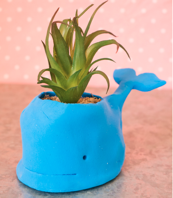 Handmade Whale Clay Planter Pots