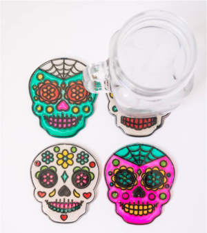 Sugar Skull Coasters DIY