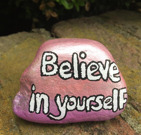 Motivational Painted Rock paper weights