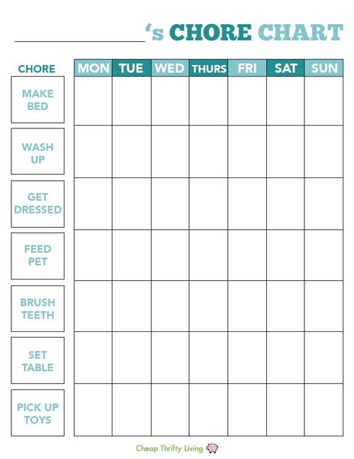 Printable Chore Chart