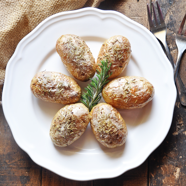 Oven Roasted Baby Potatoes with Sea Salt and Rosemary