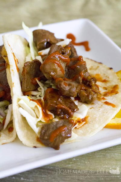 Korean BBQ Tacos Recipe | CheapThriftyLiving.com