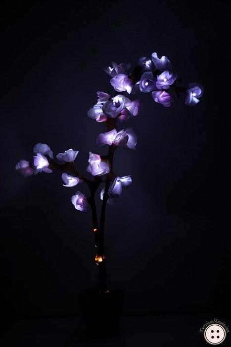 DIY Cherry Blossom Tree Lamp