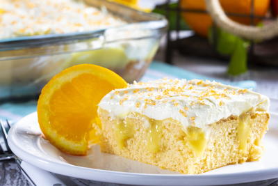 Orange Cream Poke Cake