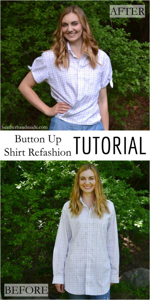 Button Up Shirt Refashion Tutorial