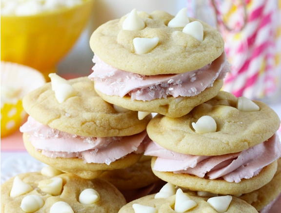 Lemon Raspberry Sandwich Cookies