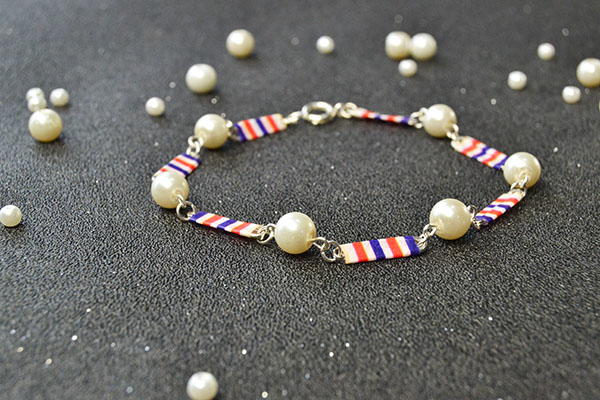 Patriotic Safety Pin Bracelet