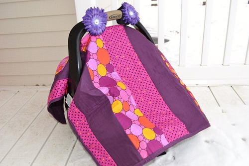 Quilted DIY Car Seat Canopy | AllFreeSewing.com