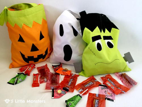 Halloween Character Trick-Or-Treat Bag Patterns | AllFreeSewing.com