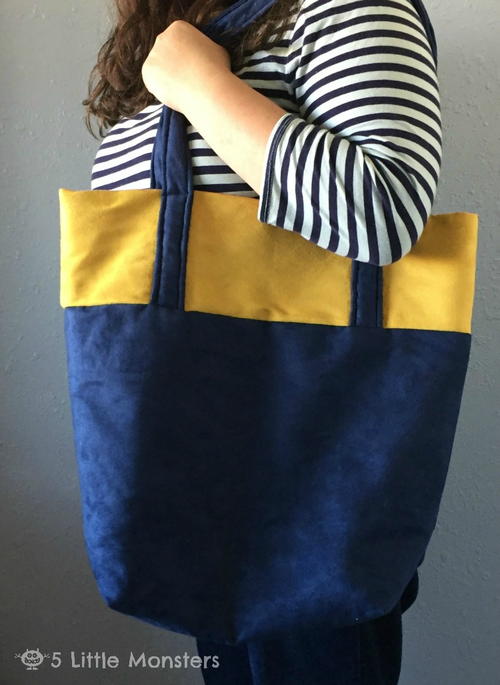 Swanky Suede Tote Bag Tutorial