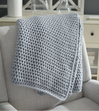 Light Grey Easy Crochet Afghan Pattern