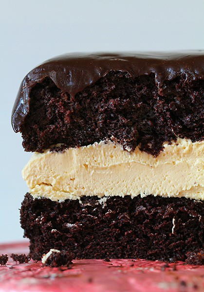 Biscoff Chocolate Ganache Buckeye Cake