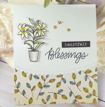 Heartfelt Blessings Sympathy Card Design