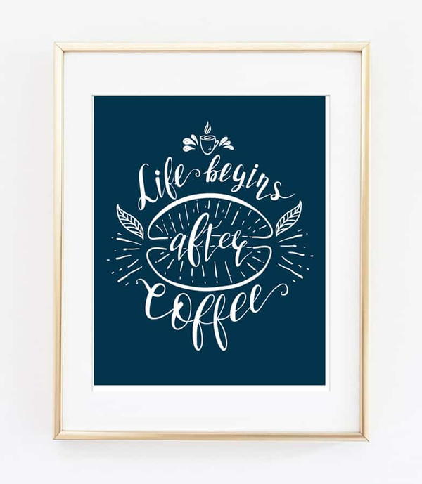 Life Begins After Coffee Printable