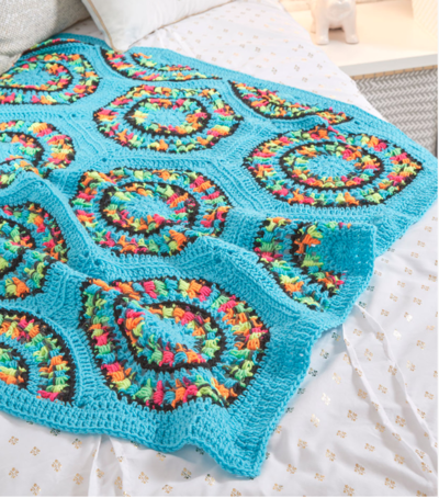 Retrospective Hexagon Crochet Afghan Pattern