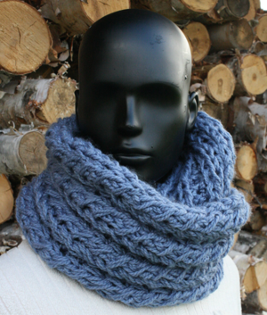 Faux Cable Infinity Scarf