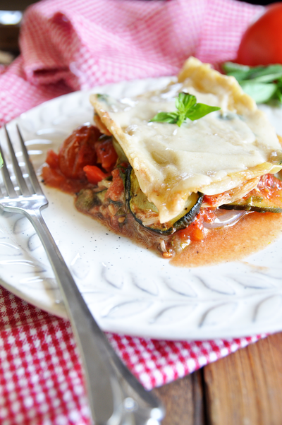 Mediterranean Roasted Vegetable Lasagna