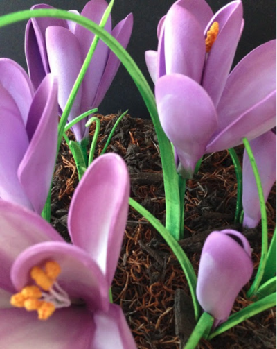 Handmade Beautiful Foam Crocus Flowers