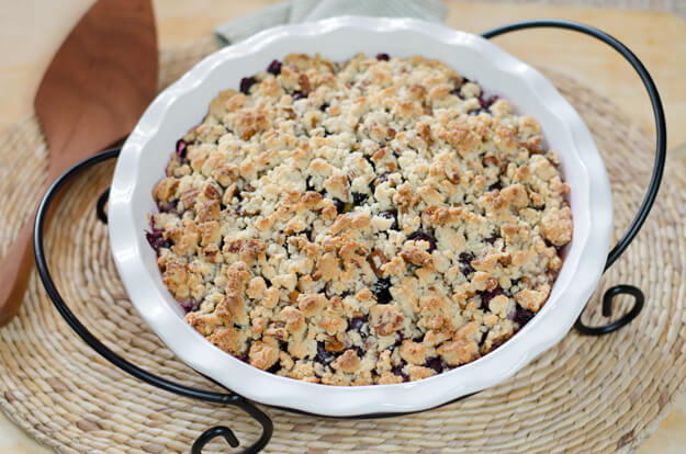 Gluten Free Peach Blueberry Crisp