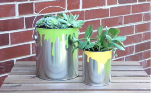 Cute Paint Can Planters DIY