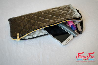 Quilted Leather Clutch Tutorial