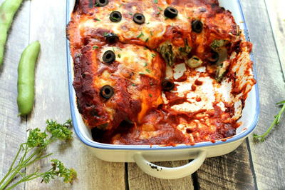 Summer Vegetable and Goat Cheese Enchiladas