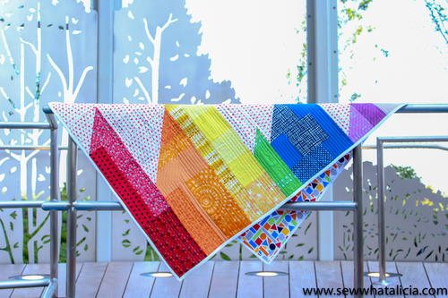 Scrappy Rainbow Baby Quilt