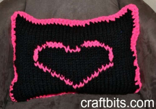 Heart Knit Pillow