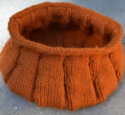 Knit Pumpkin Bowl