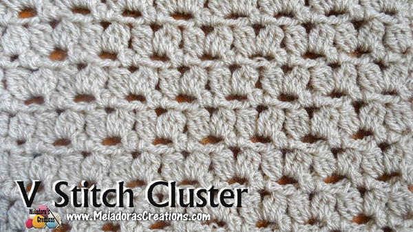 Cluster V Crochet Stitch