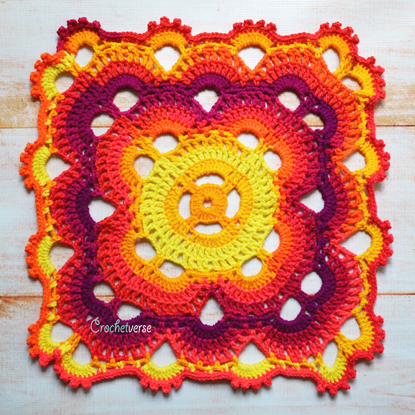 Modified Virus Crochet Blanket Pattern