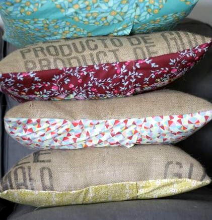 Vintage Burlap Sack DIY Pillow Covers