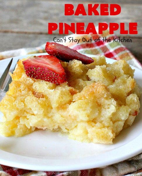 Easy Baked Pineapple Casserole