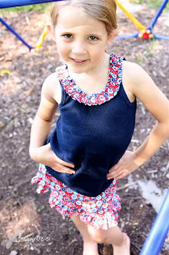 Patriotic Skirted Romper