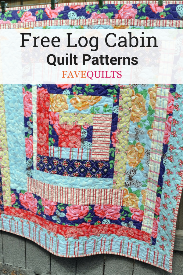38 Free Log Cabin Quilt Patterns | FaveQuilts.com