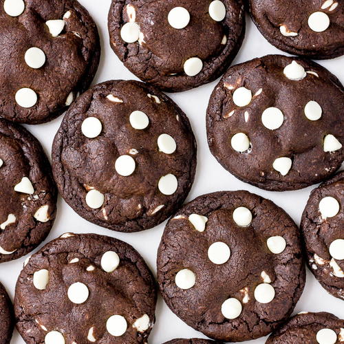 Dark Chocolate + White Chocolate Chip Cookies