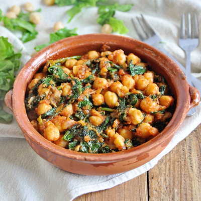 Spanish Spinach and Chickpeas