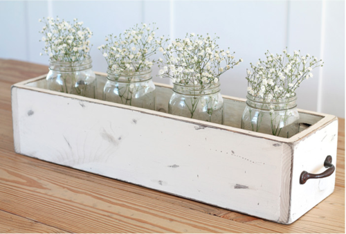 Rustic Wood Box Centerpiece DIY | DIYIdeaCenter.com