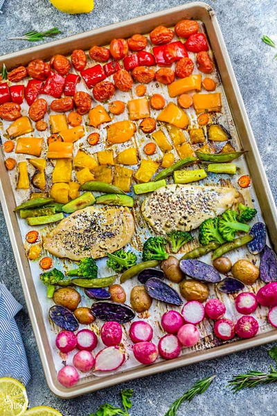 Lemon Herb Chicken Sheet Pan with Veggies