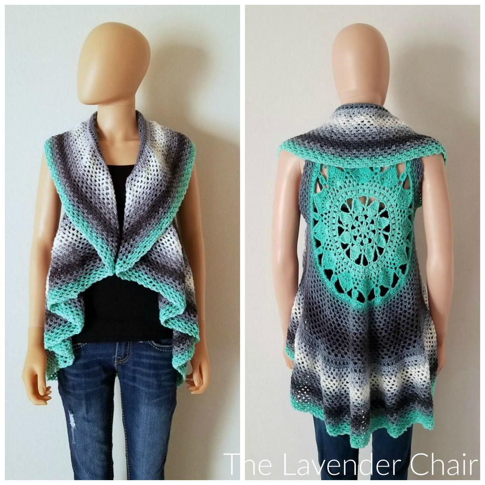 Dreamcatcher Mandala Circular Vest | AllFreeCrochet.com dreamcatcher-mandala-circular-vest-allfreecrochet-com