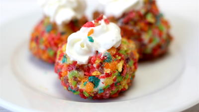 Fried Ice Cream With Fruity Pebbles
