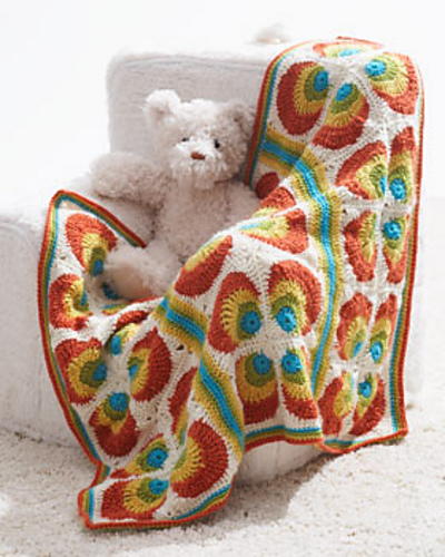 Crochet Pom Pom Yarn Blanket Pattern — Hooked by Robin