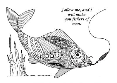 Fishers of Men Adult Coloring Page