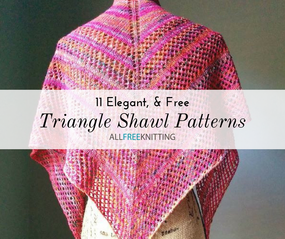 Caron Triangular Knit Shawl Pattern