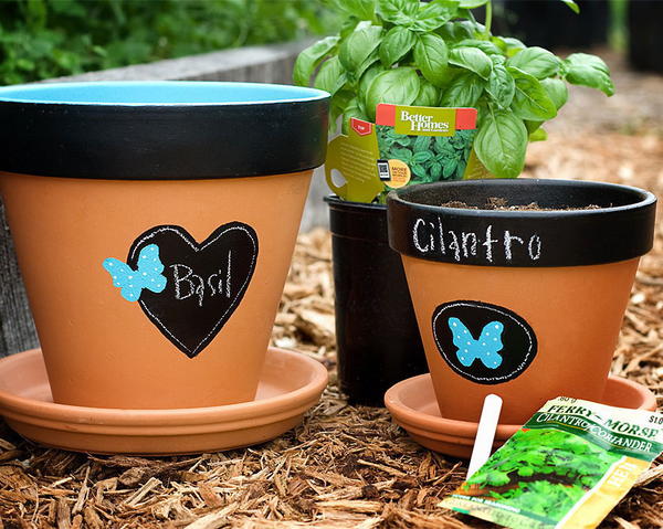 DIY Chalkboard Flower Pots