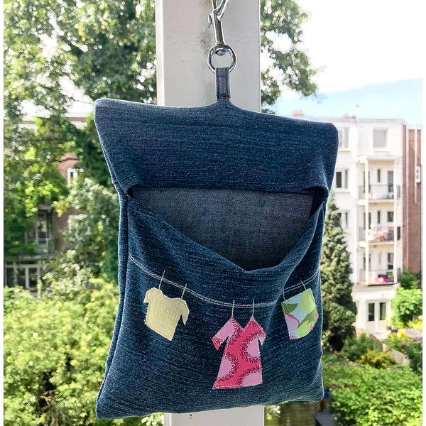 DIY Denim Peg Bag