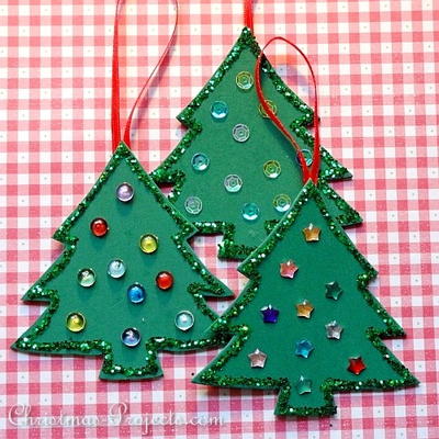 Fun Foam Christmas Tree Ornaments | AllFreeChristmasCrafts.com