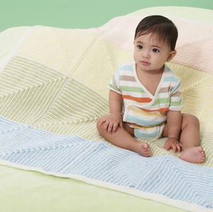 Pastel Stripe Baby Blanket Pattern